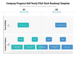 Company progress half yearly pitch deck roadmap template