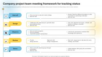 Company Project Team Meeting Framework For Tracking Status