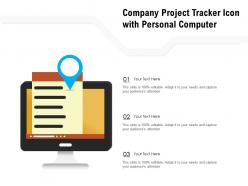 Company project tracker icon with personal computer