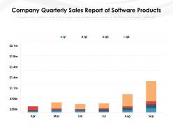 Company quarterly sales report of software products