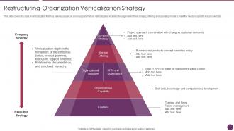 Company Reorganization Process Restructuring Organization Verticalization Strategy