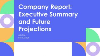 Company Report Executive Summary And Future Projections PPT Structure AT