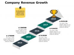 Company revenue growth years ppt powerpoint presentation file ideas