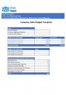 Company Sales Budget Forecast Sheet Excel Spreadsheet Worksheet Xlcsv XL SS