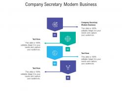 Company secretary modern business ppt powerpoint presentation portfolio graphics tutorials cpb