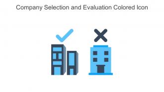 Company Selection And Evaluation Colored Icon In Powerpoint Pptx Png And Editable Eps Format