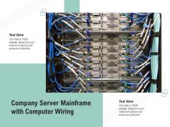 Company server mainframe with computer wiring