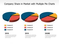 Company share in market with multiple pie charts