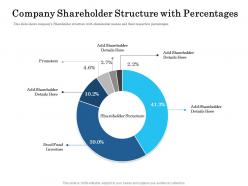 Company shareholder structure with percentages ppt elements