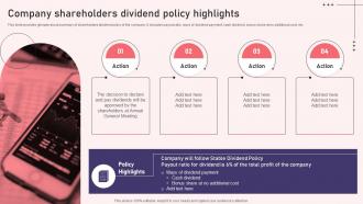 Company Shareholders Dividend Policy Highlights Reshaping Financial Strategy And Planning