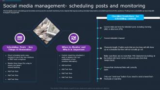 Company Social Strategy Guide Social Media Management Scheduling Posts And Monitoring