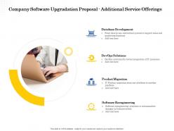 Company software upgradation proposal additional service offerings ppt powerpoint styles