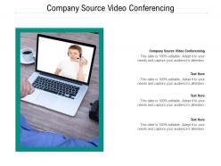 Company source video conferencing ppt powerpoint presentation layouts maker cpb