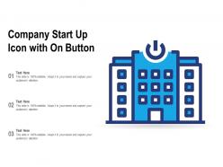 Company start up icon with on button