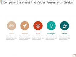 Company statement and values presentation design