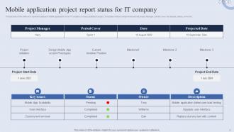 Company Status Report Powerpoint Ppt Template Bundles Designed Adaptable