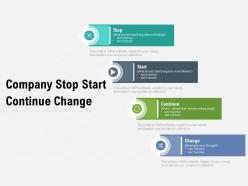 Company stop start continue change
