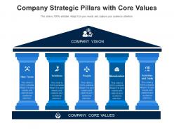 Company strategic pillars with core values
