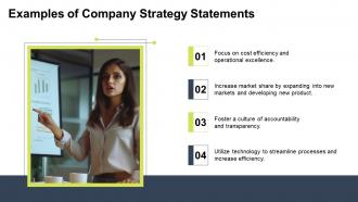 Company Strategy Statement Examples powerpoint presentation and google slides ICP Customizable Downloadable