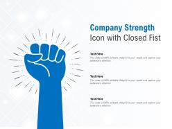 Company strength icon with closed fist