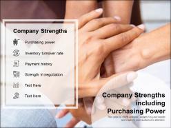 Company strengths including purchasing power