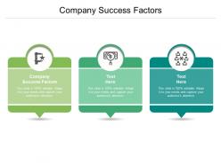 Company success factors ppt powerpoint presentation styles gallery cpb