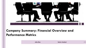 Company Summary Financial Overview And Performance Metrics PPT Mockup AT