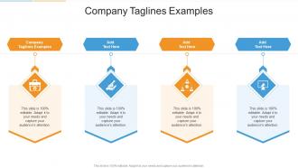 Company Taglines Examples In Powerpoint And Google Slides Cpb
