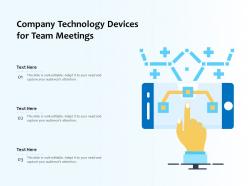 Company technology devices for team meetings