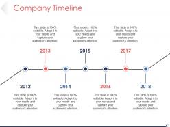 Company timeline powerpoint layout template 1