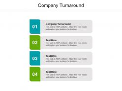 Company turnaround ppt powerpoint presentation pictures cpb