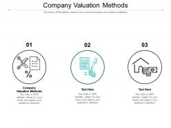 Company valuation methods ppt powerpoint presentation styles graphics template cpb
