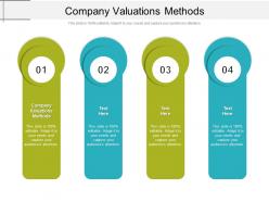 Company valuations methods ppt powerpoint presentation outline layouts cpb