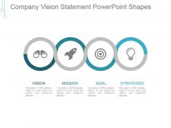 Company vision statement powerpoint shapes