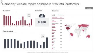 Company Website Report Dashboard Snapshot With Total Customers