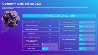 Company Work Culture 2022 Software Company Profile Ppt Background