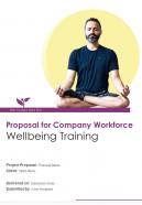 Company workforce wellbeing training proposal example document report doc pdf ppt