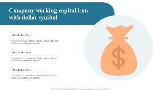 Company Working Capital Icon With Dollar Symbol