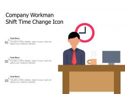 Company workman shift time change icon