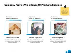 Company xx has wide range of products services ppt powerpoint infographics