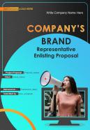 Companys Brand Representative Enlisting Proposal Report Sample Example Document