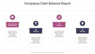 Companys Cash Balance Report In Powerpoint And Google Slides Cpb