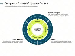 Companys current corporate culture set ppt powerpoint presentation portfolio layout