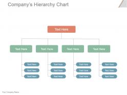 Companys hierarchy chart powerpoint slide presentation tips