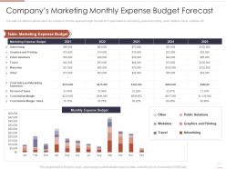 Companys marketing budget forecast region market analysis ppt introduction