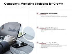 Companys marketing strategies for growth agreements ppt powerpoint presentation brochure