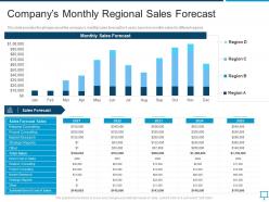 Companys monthly regional sales forecast overview of regional marketing plan