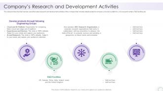 Companys Research And Development Activities It Company Report Sample