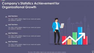 Companys Statistics Achievement For Organizational Growth