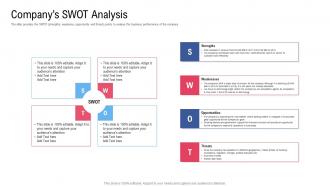 Companys swot analysis raise funding from financial market